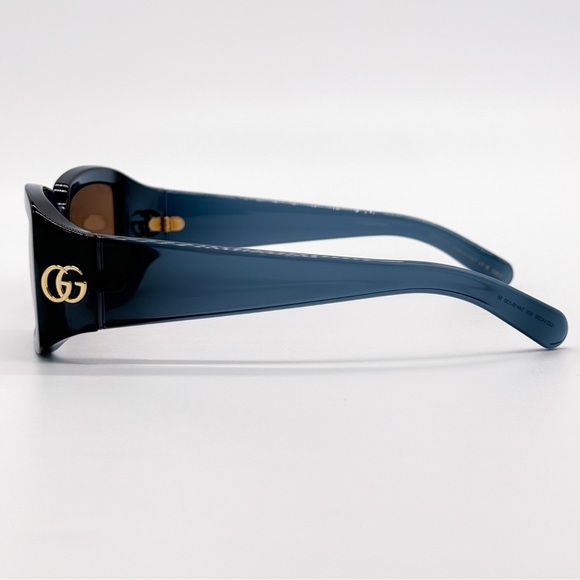 NEW GUCCI GG1403S 003 SQUARE BLUE BROWN WOMEN SUNGLASSES GUCCI - Picture 8 of 12